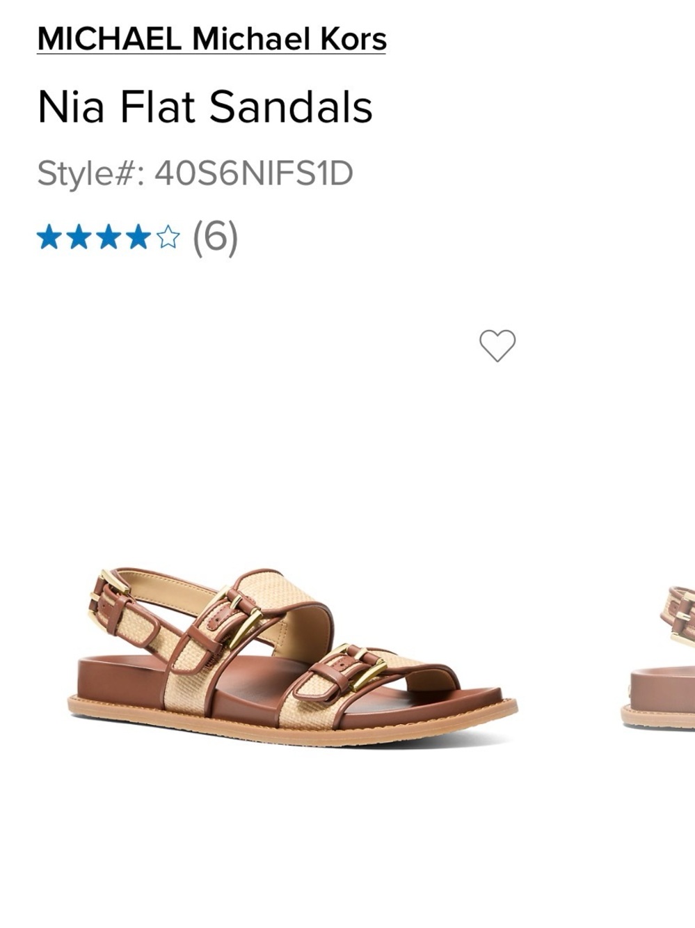 Michael Kors Brown & Beige Braided-Strap Sandals